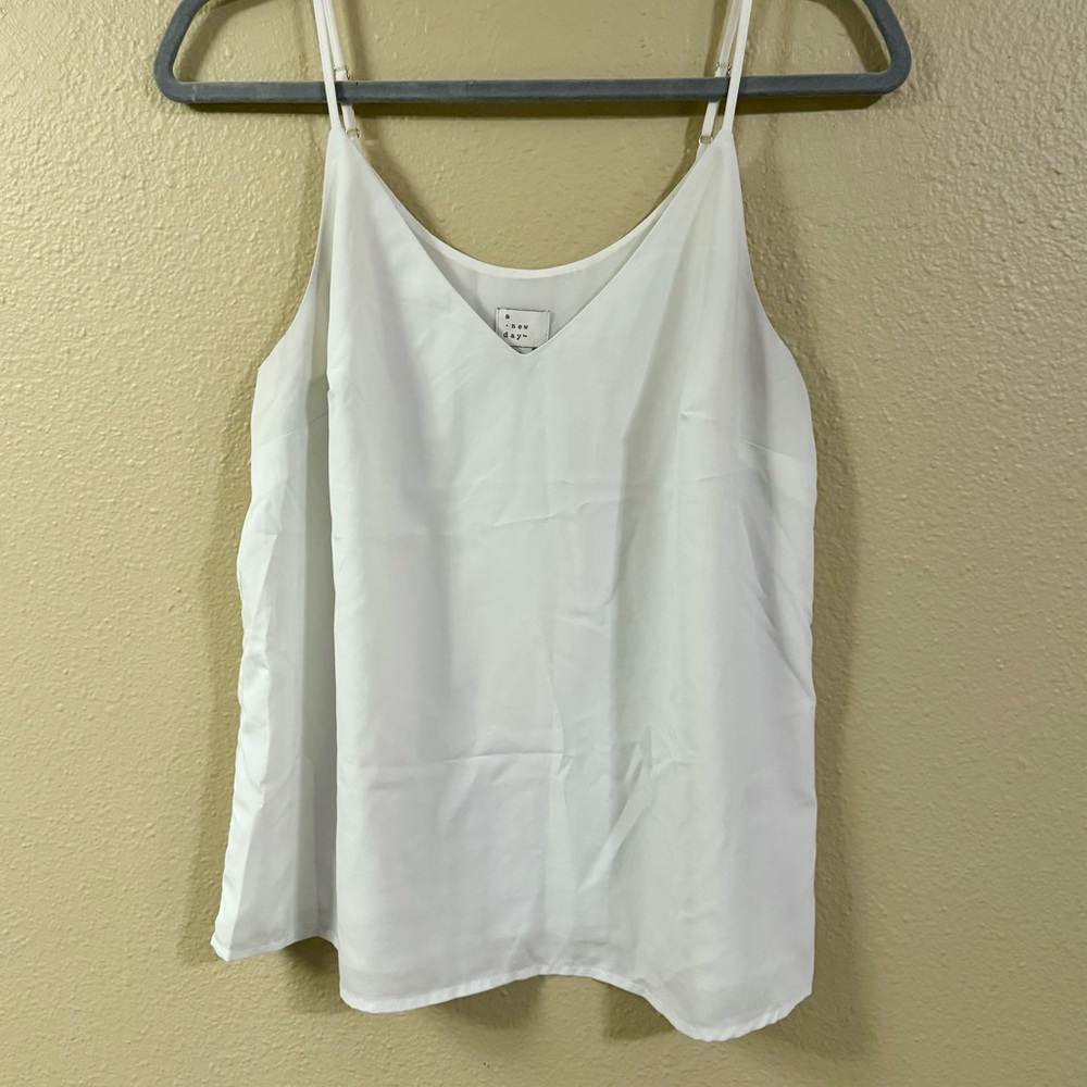 A New Day white lux tank top - Picture 2 of 6